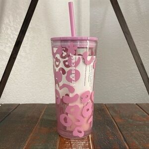 Rare Pink leopard Starbucks Tumbler